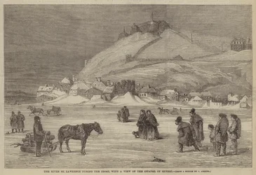 The River St. Lawrence During the Frost, with a View of the Citadel of Quebec